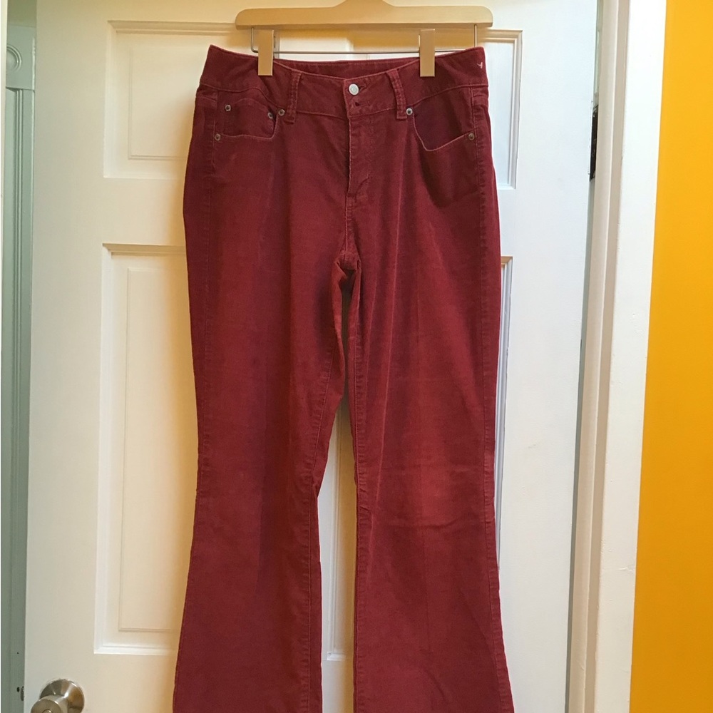 Red Flared Pants